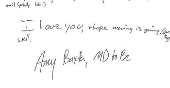 Amy Baxter Letter